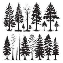 Obraz premium tree silhouettes Illustration collection