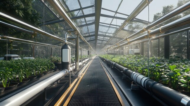Greenhouse plants automated irrigation system