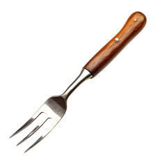 Carving fork with wooden handle