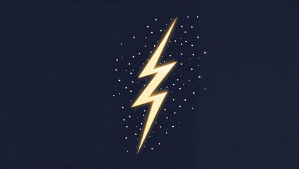 Lightning tattoo sticker glowing in the dark on plain dark background