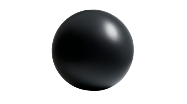 a black egg sitting on top of a white table