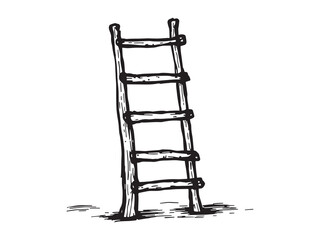 Agility Ladder vector line art illustration