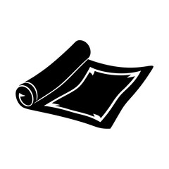 Black Simple Illustration of a Carpet Icon Isolated vector illustration