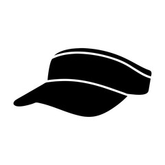 Black Visor Hat Ideal for Sports and Outdoor Activities vector illustration