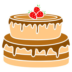 birthday cake with strawberry