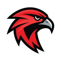 Modern Minimalist Eagle Head Logo in Red