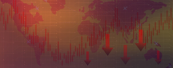 Global economic crisis Background and Texture. The effects of inflation, war, epidemics world wide.