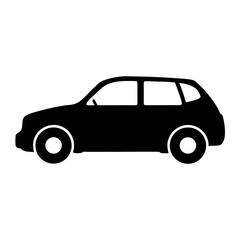 car automobile vehicle shape icon isolated on white vector illustration
