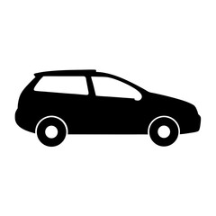 car automobile vehicle shape icon isolated on white vector illustration