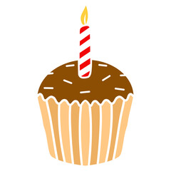 birthday cupcake with candle