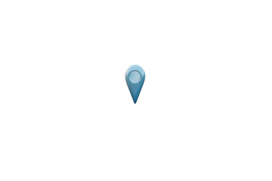 A sleek modern blue map pin evokes feelings of discovery and adventure guiding the way to new on transparent background - Powered by Adobe