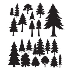 tree silhouettes Illustration collection