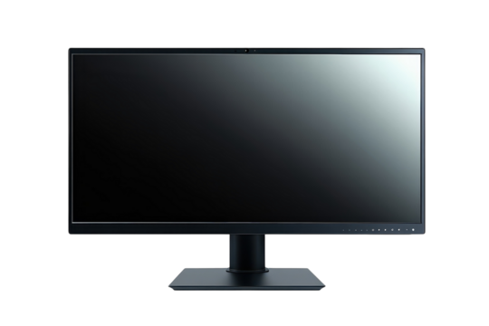 A sleek modern monitor awaits promising a world of digital adventures and creative exploration on transparent background
