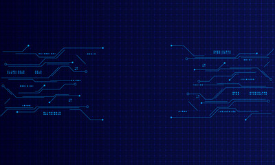 vector futuristic circuit board , Electronic motherboard , Communication and engineering concept , Hi-tech digital technology concept	
