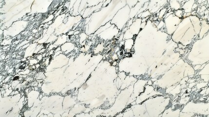 Obraz premium Close-up view of elegant luxury white Statuario marble texture showcasing intricate veining and smooth polished surface, ideal for high-end interior design, architectural projects, 