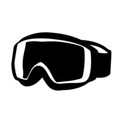ski goggles black silhouette vector illustration