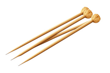 Three antique hat pins symbolizing vintage elegance and timeless style in a minimalist on transparent background