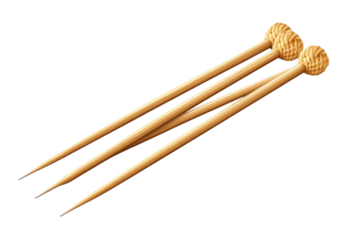 Three antique hat pins symbolizing vintage elegance and timeless style in a minimalist on transparent background