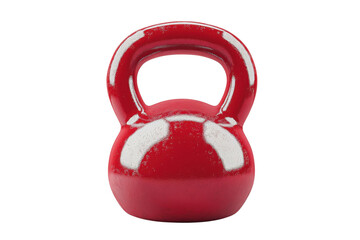 Unleash your inner strength A vibrant red kettlebell symbol of fitness and determination with on transparent background