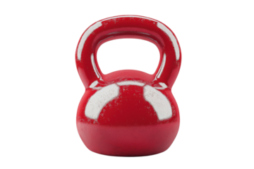 Unleash your inner strength A vibrant red kettlebell symbol of fitness and determination with on transparent background