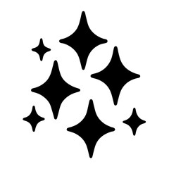 Bright sparkles icon black silhouette vector illustration