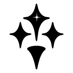 Elegant sparkles icon black silhouette vector illustration