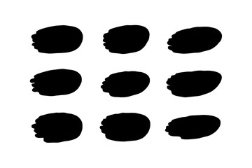 Abstract Black Ink Brush Strokes vector illustration