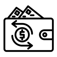 Cash Flow Vector Icon Style