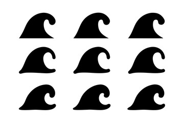 Wave Line Art Pattern vector illustration