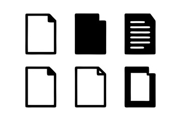 Blank Document Silhouette Icon vector illustration