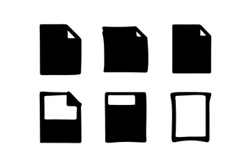 Document Page Outline Icons vector illustration