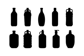 Fuel Storage Container Icon Set vector illustration