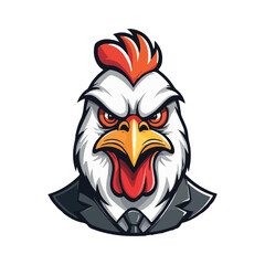 Fototapeta premium vector illustration of a mascot cartoon chicken rooster