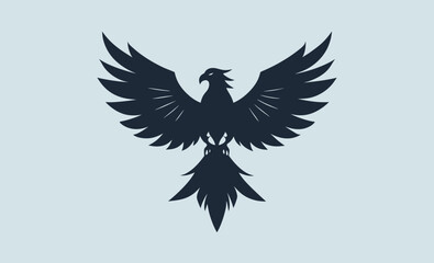 Eagle bird silhouette, Eagle vector illustration, Eagle graphic outline, Flying eagle shape, Eagle profile art
