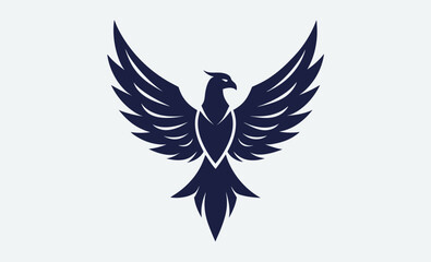 Eagle bird silhouette, Eagle vector illustration, Eagle graphic outline, Flying eagle shape, Eagle profile art
