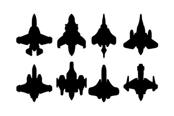 Minimalist Spaceship Silhouette for Logo Designs vector illustration