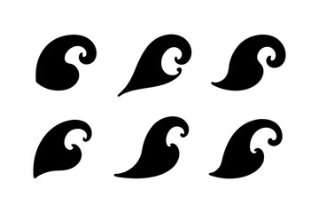 Abstract Ocean Wave Silhouette for Artistic Projects vector illustration  