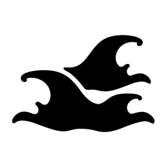 Obraz premium Ocean wave pattern silhouette design vector illustration