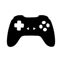Monochrome classic joystick game controller silhouette vector illustration © Emon