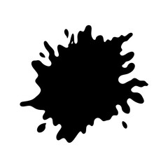 Paint splash silhouette vector illustration