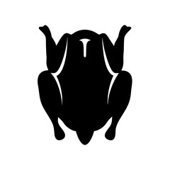Fototapeta premium Roasted poultry silhouette vector illustration