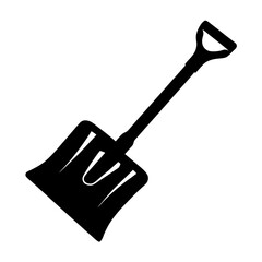 Snow shovel silhouette vector illustration