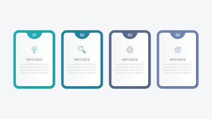 vector illustration Infographic design template with icons and 4 options or steps. Can be used for process, presentations, layout, banner,info graph.