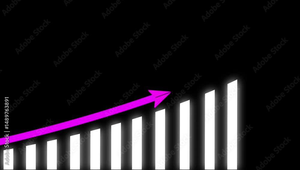 Poster business graph chart with growing business concept. up arrow on flip chart, chart board, diagram cha