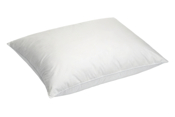 PNG Soft white pillow on black background highlighting comfort and simplicity