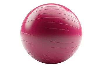 Obraz premium A radiant fuchsia exercise ball radiating health and wellness symbolizing fitness journeys and on transparent background