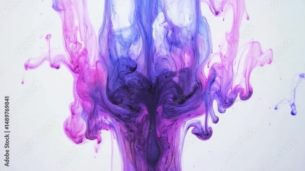 Poster ink fusion: fluid dynamics of swirling hues, a dance of vibrant colors merging and interacting, crea