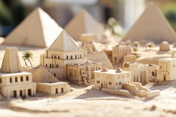 Miniature Egyptian Cityscape