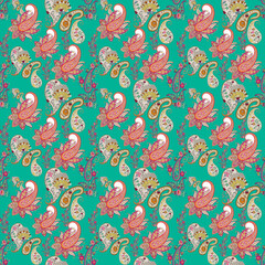 beautiful textile pattern with unique colors