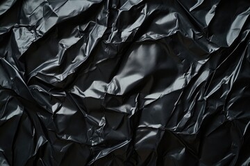 Crumpled black plastic texture (1)